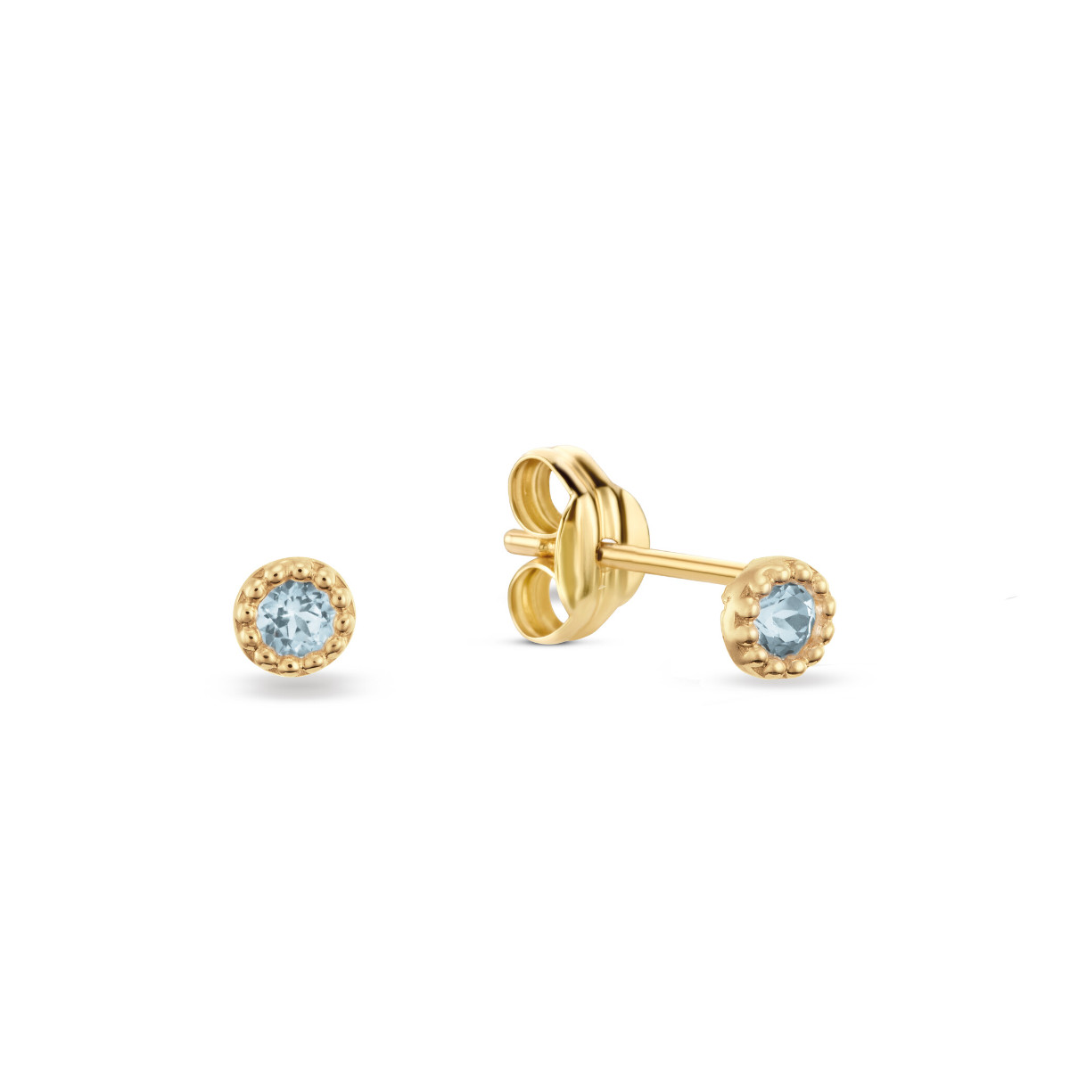 Jackie Gold Grimaldi Blue Topaz Studs naušnice 