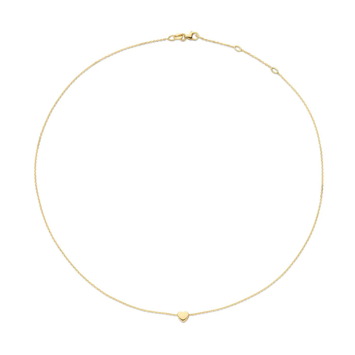 Jackie Gold Plain Heart ogrlica 