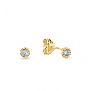 Jackie Gold Grimaldi Blue Topaz Studs naušnice 