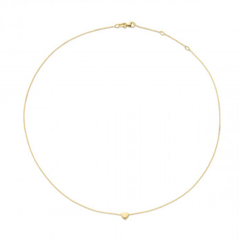 Jackie Gold Plain Heart ogrlica 
