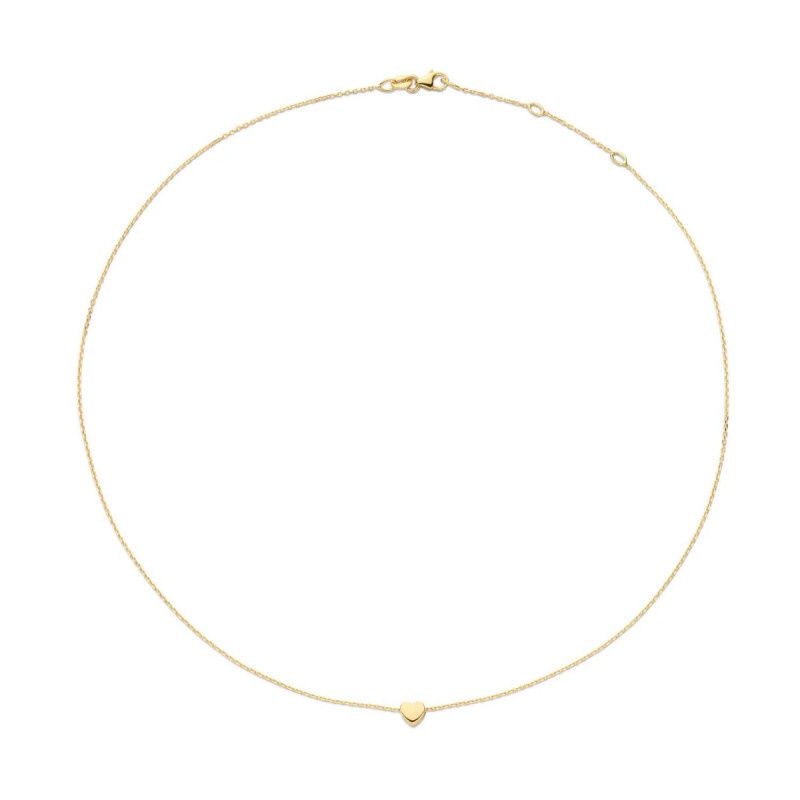 Jackie Gold Plain Heart ogrlica 