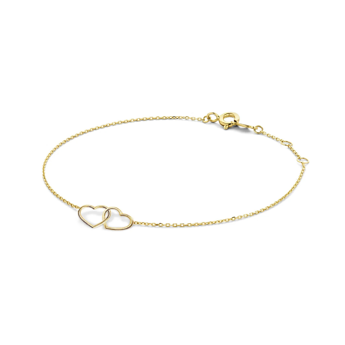 Jackie Gold Double Heart narukvica 