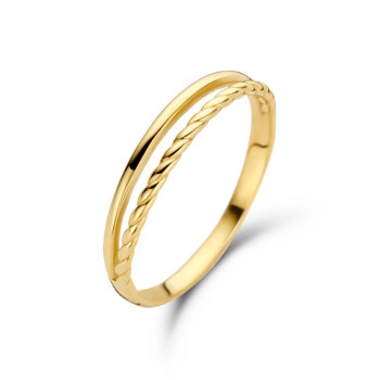 Jackie Gold Twister Twin prsten 
