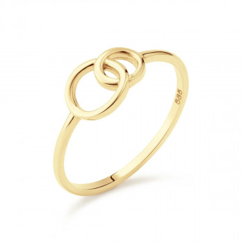 Jackie Gold Giro Doppio Circle prsten 