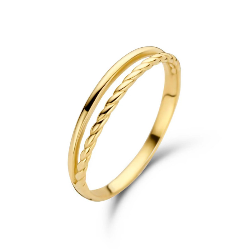 Jackie Gold Twister Twin prsten 